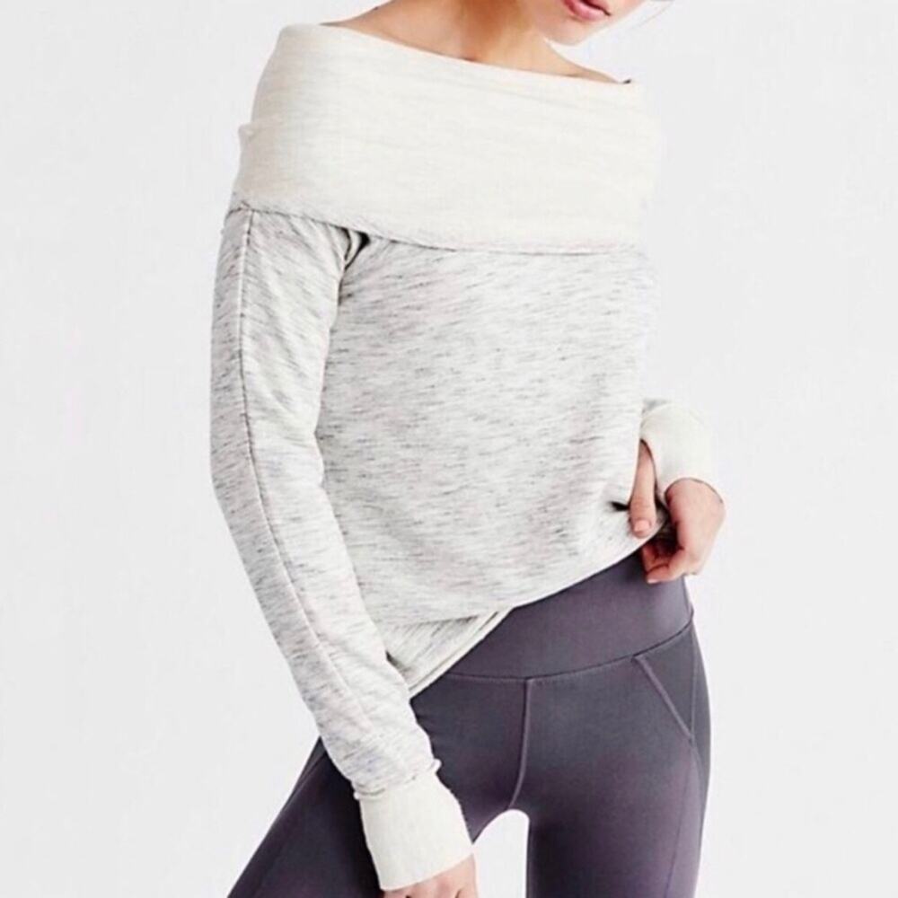 Free People Movement Gray Over It Pullover Top Sz.M